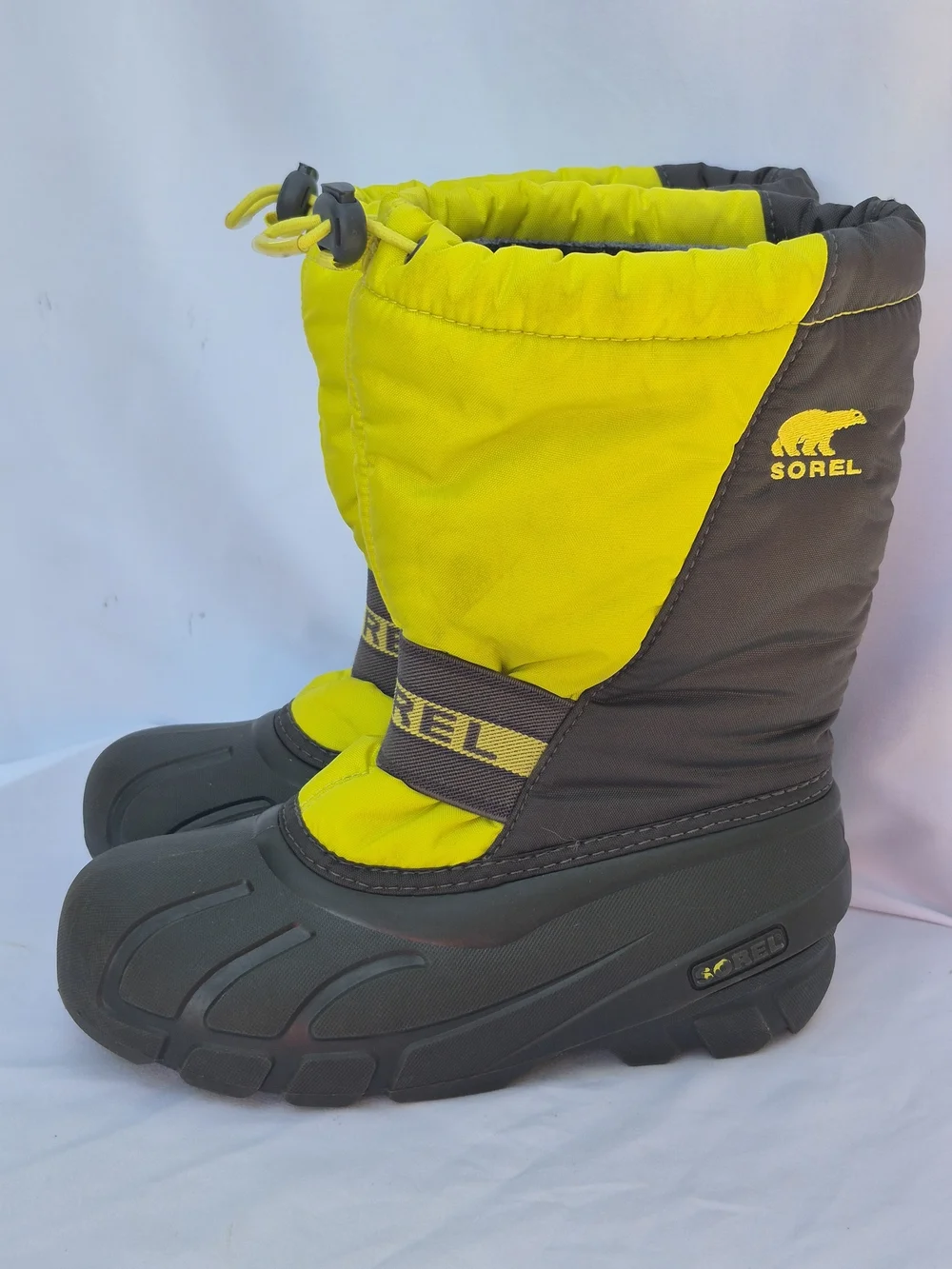 SOREL Commander Kids Snow Boots Waterproof Neon UNISEX Removable Liner Size 3